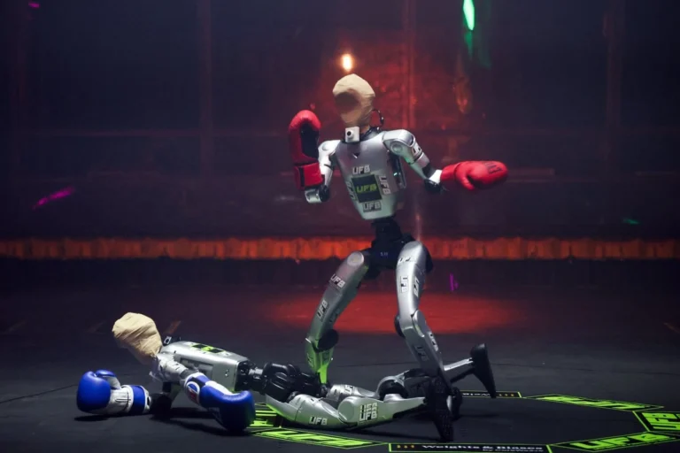 Presentan combate entre púgiles robóticos controlados por humanos en tiempo real