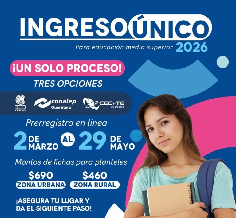 Alista SEDEQ prerregistro para Ingreso Único de preparatoria