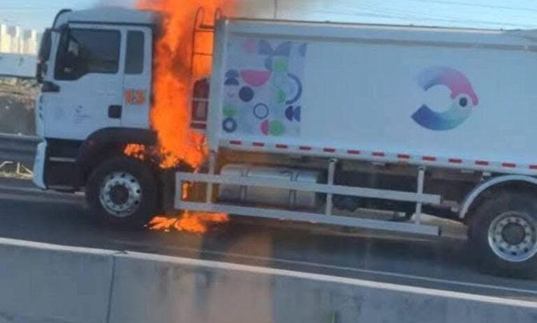 Confirman incendio por daño en camión de basura de Corregidora