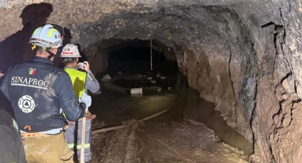 Continúan trabajos en mina de Sinaloa para rescatar a trabajadores