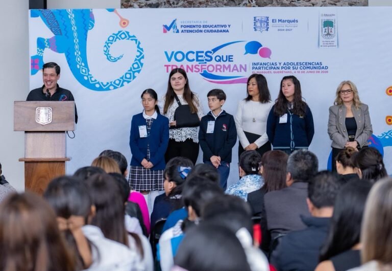 Reconoce Rodrigo Monsalvo la voz y liderazgo de niñas, niños y adolescentes en El Marqués