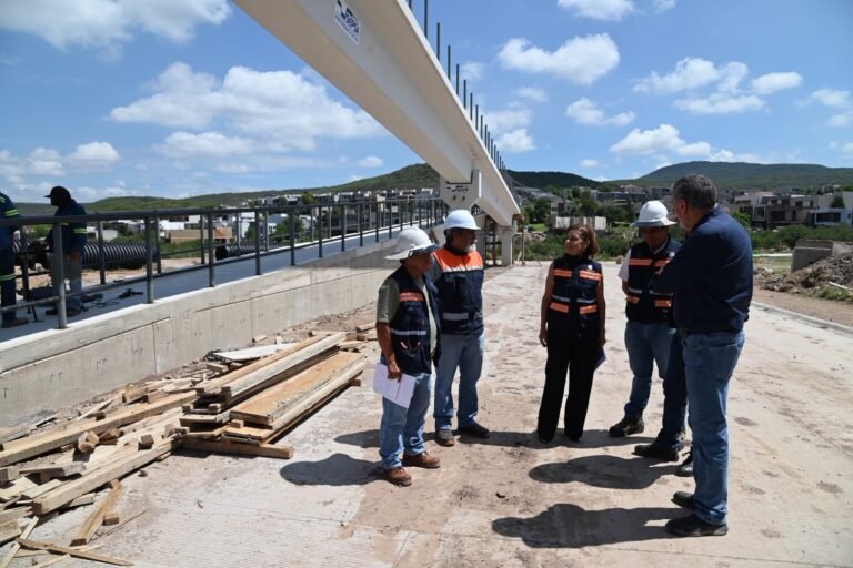 Supervisa CEI avance de puente peatonal en el Anillo Vial Junípero Serra