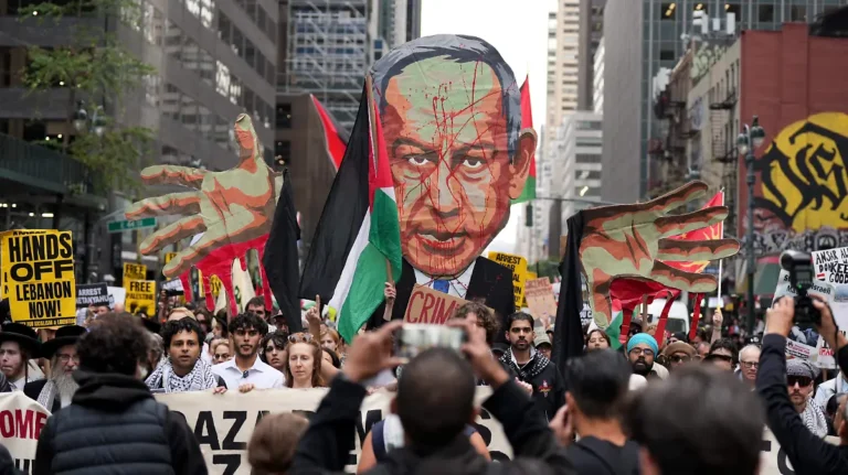 Protestan en Nueva York contra Netanyahu en la Asamblea General: “la ONU me da vergüenza”